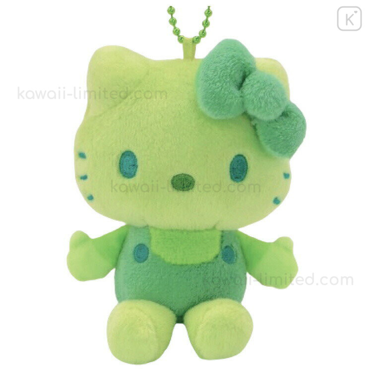 Japan Sanrio Mascot Holder - Hello Kitty : Color Variation Green