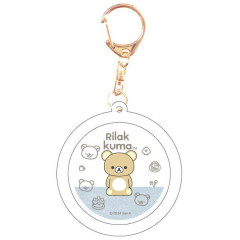 Japan San-X Floating Sequins Keychain - Rilakkuma