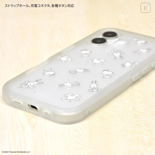 Japan Peanuts Plump Frame iPhone Case - Snoopy All Over / iPhone16 - 3