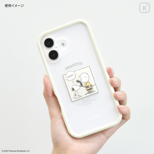 Japan Peanuts Plump Frame iPhone 16 Case - Snoopy : Charlie Brown - 5
