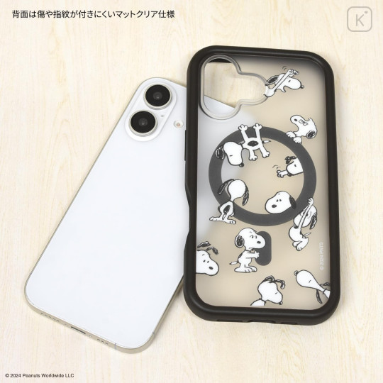 Japan Peanuts MagSafe Compatible Plump Frame iPhone Case - Snoopy / iPhone16 - 2