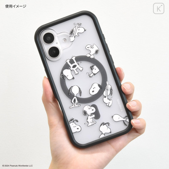 Japan Peanuts Plump Frame iPhone 16 MagSafe Case - Snoopy - 6