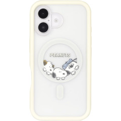 Japan Peanuts Plump Frame iPhone 16 MagSafe Case - Snoopy : Siblings