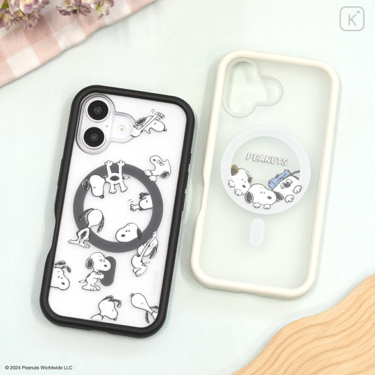 Japan Peanuts Plump Frame iPhone 16 Case with MagSafe - Snoopy : Siblings - 7