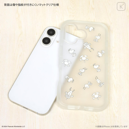 Japan Peanuts Plump Frame iPhone 16 Pro Case - Snoopy : All-over - 2