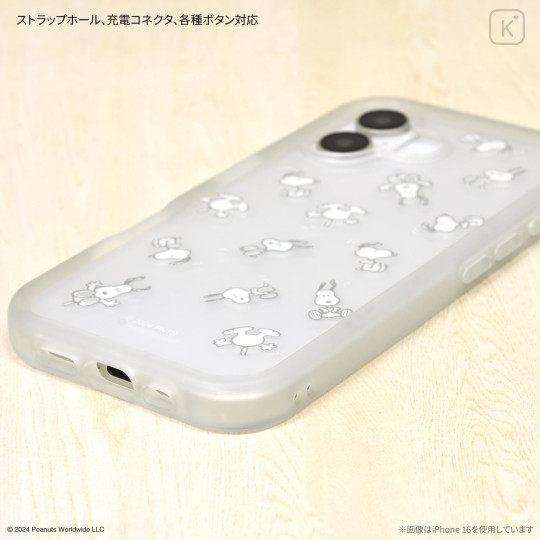 Japan Peanuts Plump Frame iPhone 16 Pro Case - Snoopy : All-over - 3