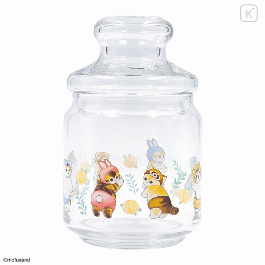 Japan Mofusand Jar Glass Canister Storage Case - Cat / Animal Nyan - 4