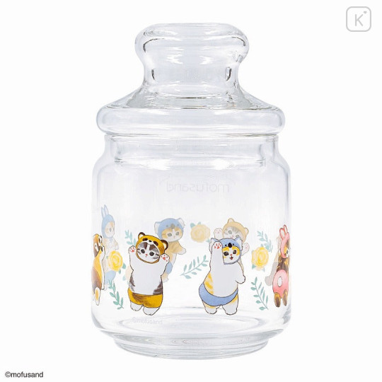 Japan Mofusand Jar Glass Canister Storage Case - Cat / Animal Nyan - 5