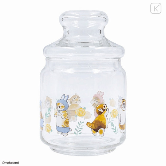 Japan Mofusand Jar Glass Canister Storage Case - Cat / Animal Nyan - 6