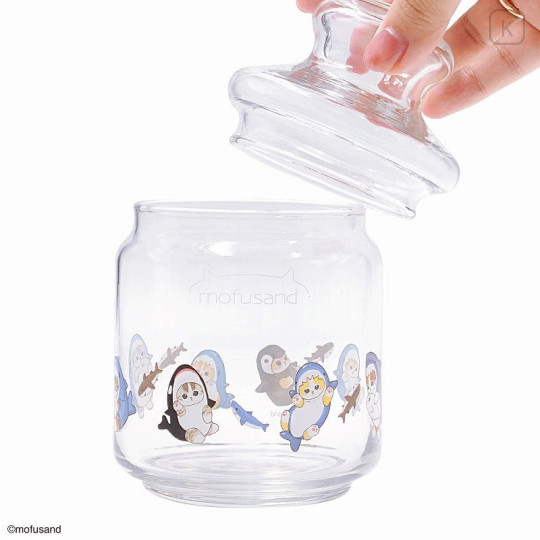 Japan Mofusand Jar Glass Canister Storage Case - Cat / Shark Nyan - 7