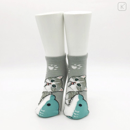 Japan Mofusand Ankle Socks - Cat : Shark Bite - 2