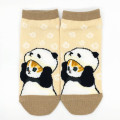 Japan Mofusand Rib Socks - Cat / Panda Orange Brown - 1