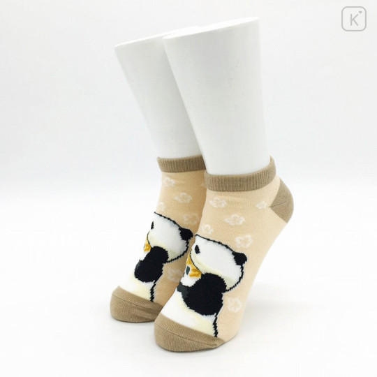 Japan Mofusand Ankle Socks - Cat : Panda Orange Brown - 3