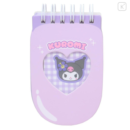 Japan Sanrio Mini Notepad - Kuromi / Tokimeki Heisei Kogal Mobile Style - 1