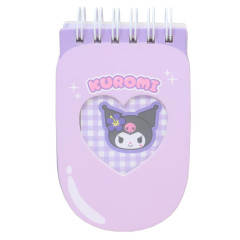 Japan Sanrio Mini Notepad - Kuromi / Tokimeki Heisei Kogal Mobile Style