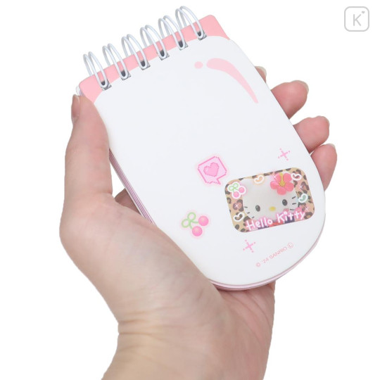 Japan Sanrio Mini Notepad - Hello Kitty / Tokimeki Heisei Kogal Mobile Style - 2