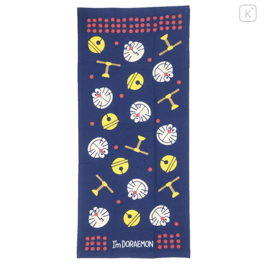 Japan Doraemon Face Towel - Doraemon / Navy - 1