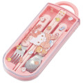 Japan Sanrio Bento Lunch Cutlery Set Spoon Fork Chopstick - Hello Kitty / Ribbon Pink - 2