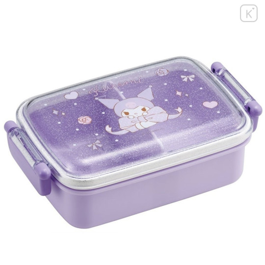 Japan Sanrio Bento Lunch Box 450ml - Kuromi / Ribbon Purple - 1