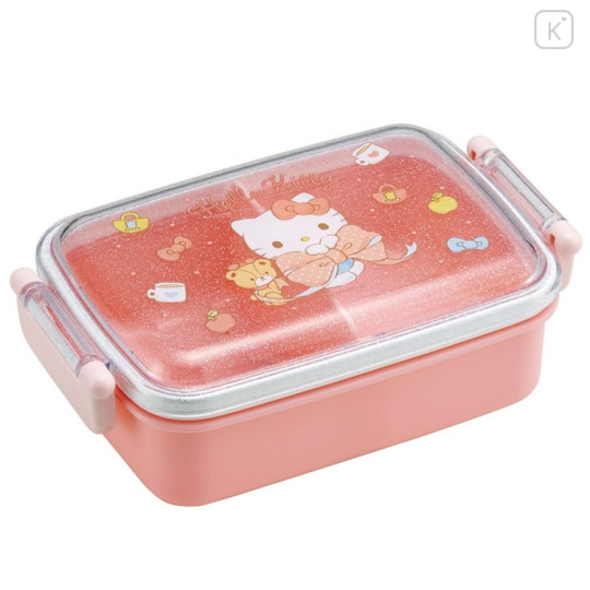 Japan Sanrio Bento Lunch Box 450ml - Hello Kitty / Ribbon Pink - 1