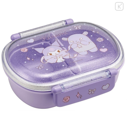 Japan Sanrio Bento Lunch Box 360ml - Kuromi / Ribbon Purple - 1