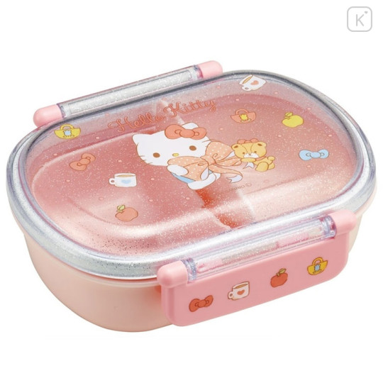 Japan Sanrio Bento Lunch Box 360ml - Hello Kitty / Ribbon Pink - 1