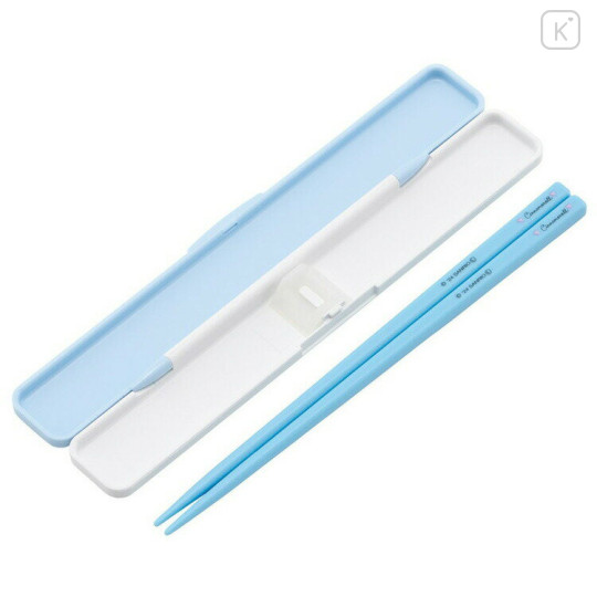 Japan Sanrio Chopsticks with Case - Cinnamoroll / Wink Blue - 2