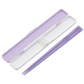 Japan Sanrio Chopsticks with Case - Kuromi / Wink Purple - 2