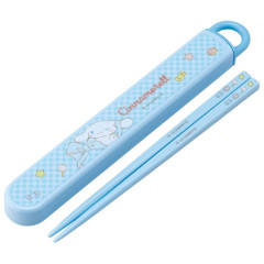 Japan Sanrio Chopsticks with Case - Cinnamoroll / Ribbon Blue