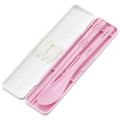 Japan Sanrio Chopsticks 18cm & Spoon with Case - My Melody / Wink Pink - 2