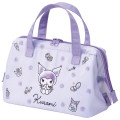 Japan Sanrio Insulated Cooler Lunch Bag - Kuromi / Wink Purple - 1