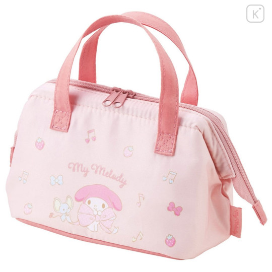 Japan Sanrio Insulated Cooler Lunch Bag - My Melody / Ribbon Pink - 1