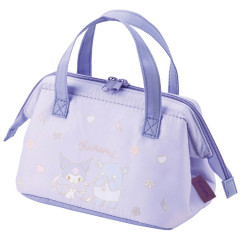 Japan Sanrio Insulated Cooler Lunch Bag - Kuromi / Ribbon Purple