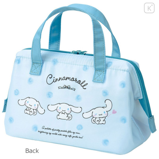 Japan Sanrio Insulated Cooler Lunch Bag - Cinnamoroll / Wink Blue - 3