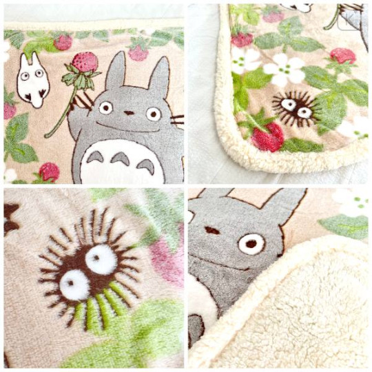 Japan Ghibli Sheep Boa Blanket - My Neighbor Totoro : Strawberry - 4