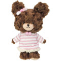 Japan The Bear's School Sitting Plush Toy - Pink Stripe - 2