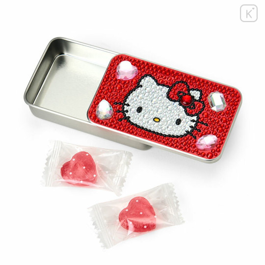 Japan Sanrio Original Candy & Can Case - Hello Kitty / Stone Deco - 3