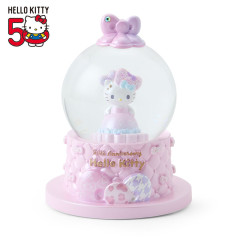 Japan Sanrio Original Shining Snow Globe (M) - Hello Kitty / Hello Kitty 50th Anniversary 2024