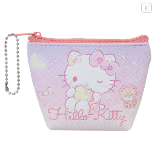 Japan Sanrio Triangular Mini Pouch - Hello Kitty / Heaven Sky - 1