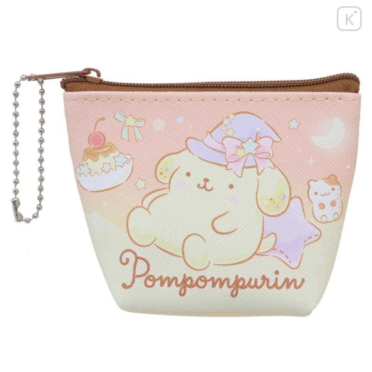 Japan Sanrio Triangular Mini Pouch - Pompompurin / Heaven Sky - 1