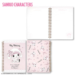 Japan Sanrio B6 Ring Notebook - My Melody / Moonlit Melokuro Midnight Pink