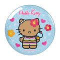 Japan Sanrio Secret Glitter Tin Badge - Hello Kitty / Gogo Gal Collection Blind Box - 6