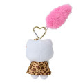 Japan Sanrio Mascot Keychain with Tail - Hello Kitty / Gogo Gal Collection Leopard - 2