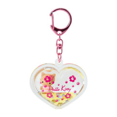 Japan Sanrio Gal Dome Keychain - Hello Kitty / Gogo Gal Collection Tan