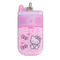 Japan Sanrio Slide Flip Phone Keychain - Hello Kitty / Gogo Gal Collection Leopard Pink - 2