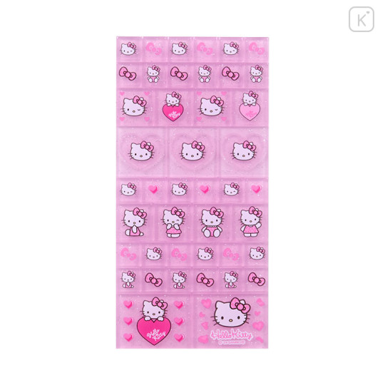 Japan Sanrio 90s Tile Sticker - Hello Kitty / Gogo Gal Collection Leopard Pink - 2