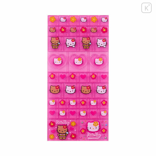 Japan Sanrio 90s Tile Sticker - Hello Kitty / Gogo Gal Collection Hibiscus - 2