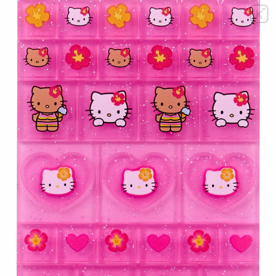 Japan Sanrio 90s Tile Sticker - Hello Kitty / Gogo Gal Collection Hibiscus - 3