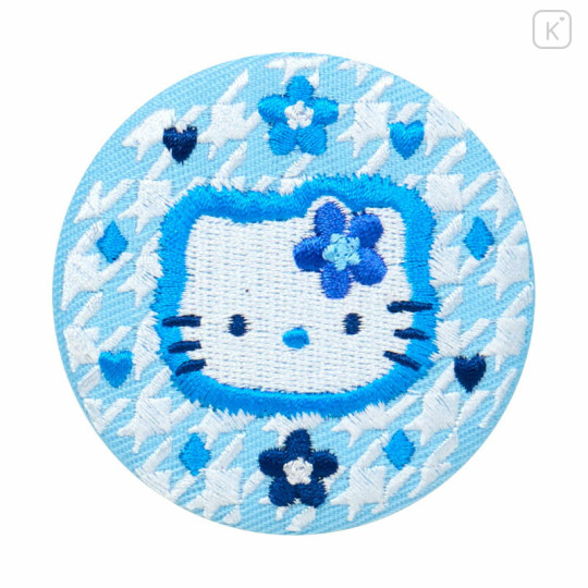 Japan Sanrio Secret Embroidery Can Badge - Hello Kitty / Sky Blue Blind Box - 3