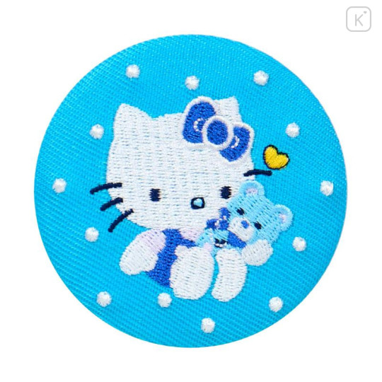 Japan Sanrio Secret Embroidery Can Badge - Hello Kitty / Sky Blue Blind Box - 4